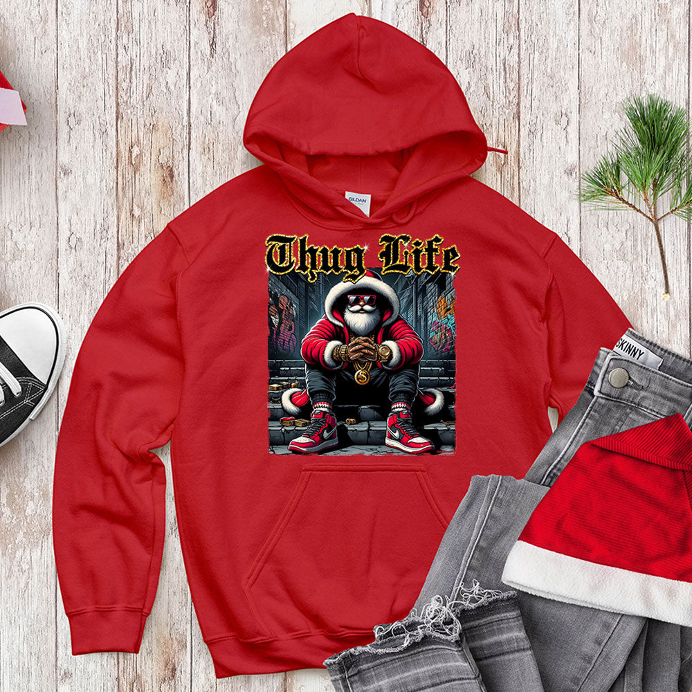 Thug Life Hip - Hop Santa Shirt - Streetwear Christmas