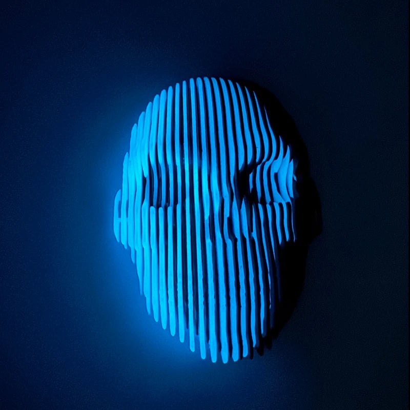 3D Printed Luminous Quantum Skull Ornament