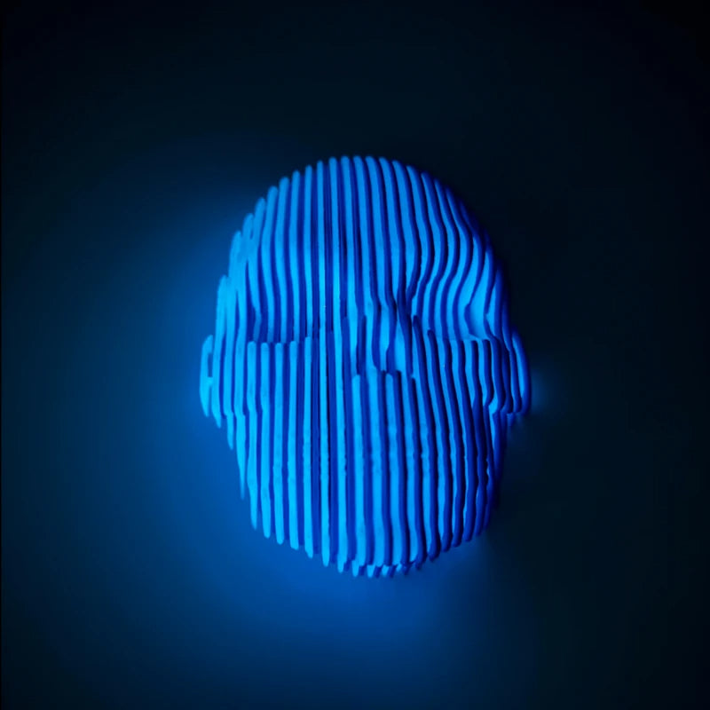 3D Printed Luminous Quantum Skull Ornament