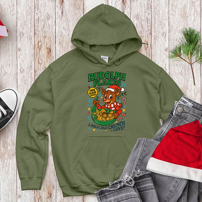 Red-Nosed Reindeer Cereal Parody Shirt - Holly Jolly Crunch