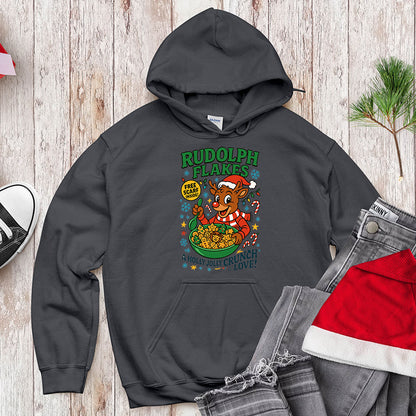 Red-Nosed Reindeer Cereal Parody Shirt - Holly Jolly Crunch