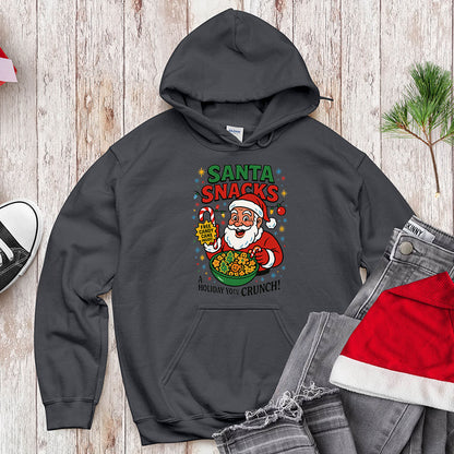 Santa Snacks Funny Christmas Cereal Parody Shirt - Jolly Crunch