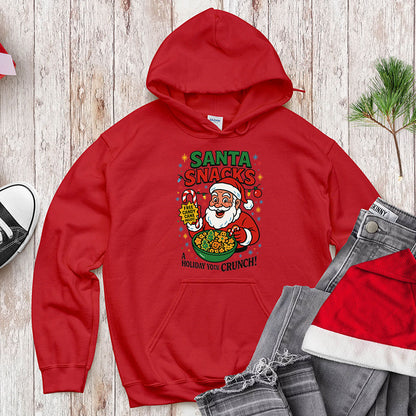 Santa Snacks Funny Christmas Cereal Parody Shirt - Jolly Crunch