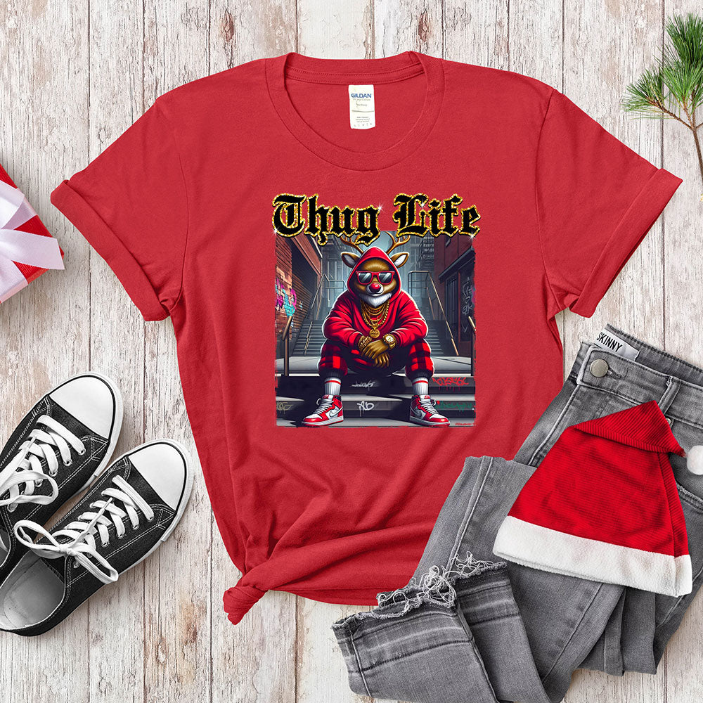 Thug Life Red - Nosed Reindeer - Streetwear Christmas