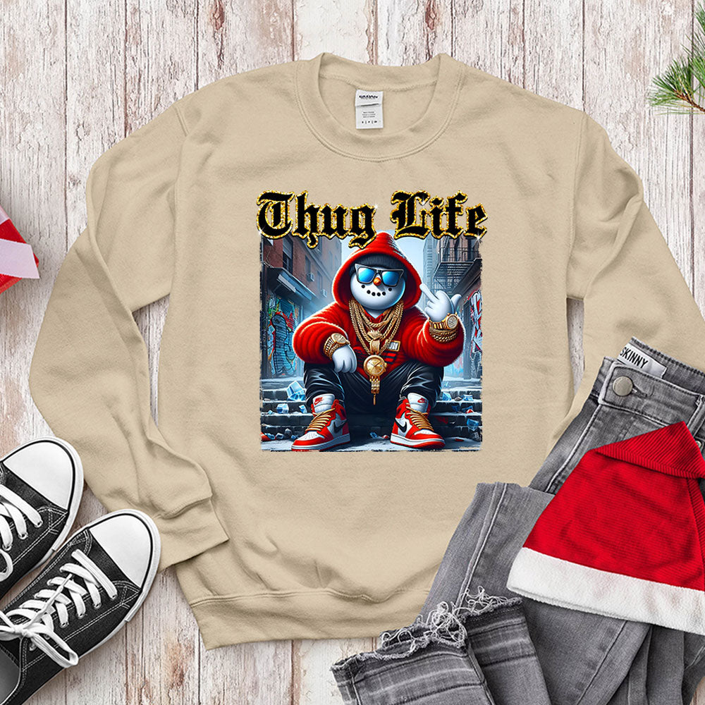 Thug Life Gangster Snowman - Urban Holiday