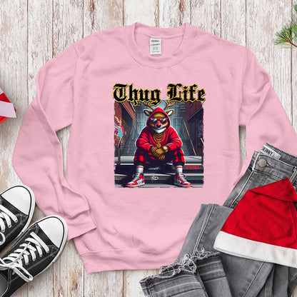 Thug Life Red - Nosed Reindeer - Streetwear Christmas