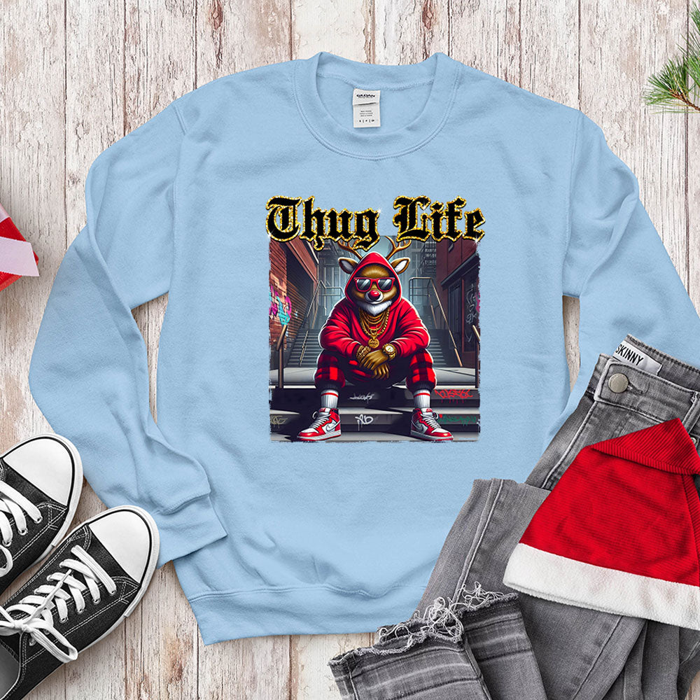 Thug Life Red - Nosed Reindeer - Streetwear Christmas