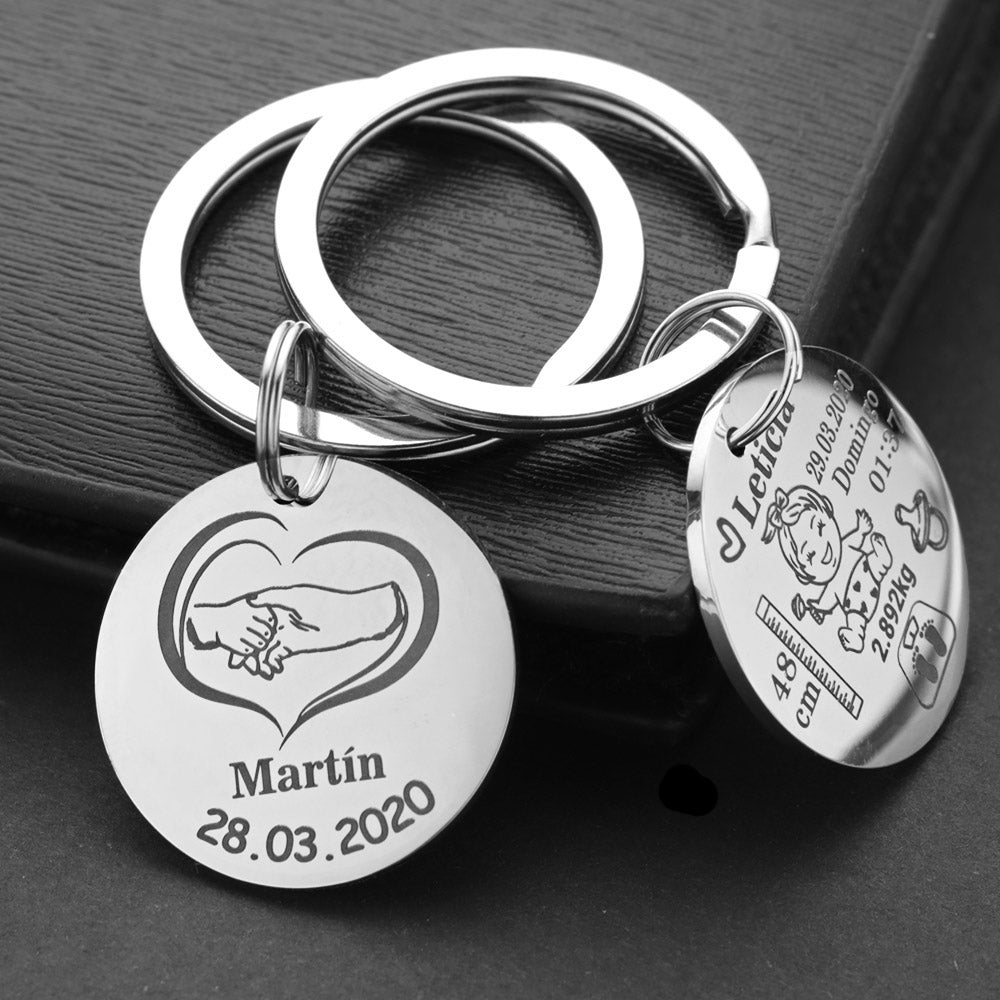 Keychain Name Birth Weight Height For Newborn