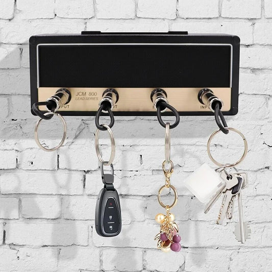 Guitar Key Holder Retro Radio Style - Wall Mount Keyring - Storage Rack Hanger - Home Decoration Gift