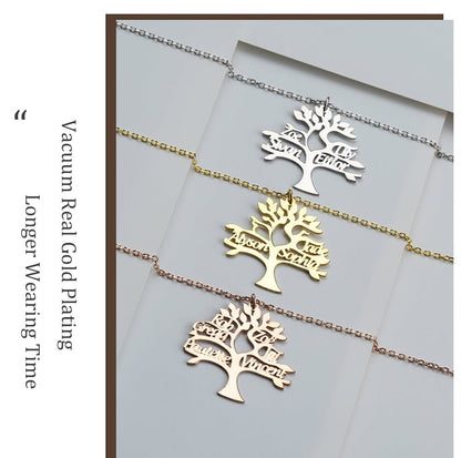 Personalized Family Tree of Life Name Necklace: A Meaningful Gift for loved one
