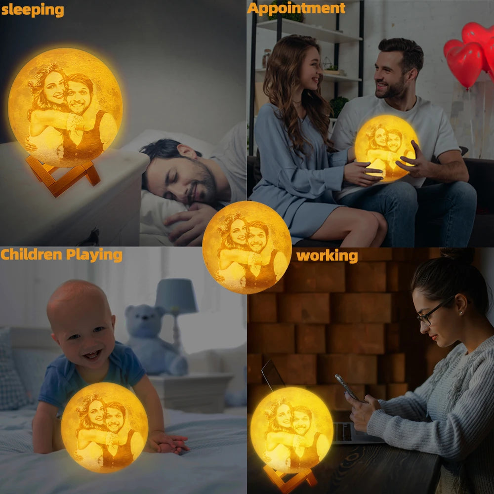 Personalized 3D Moonlight Night Light