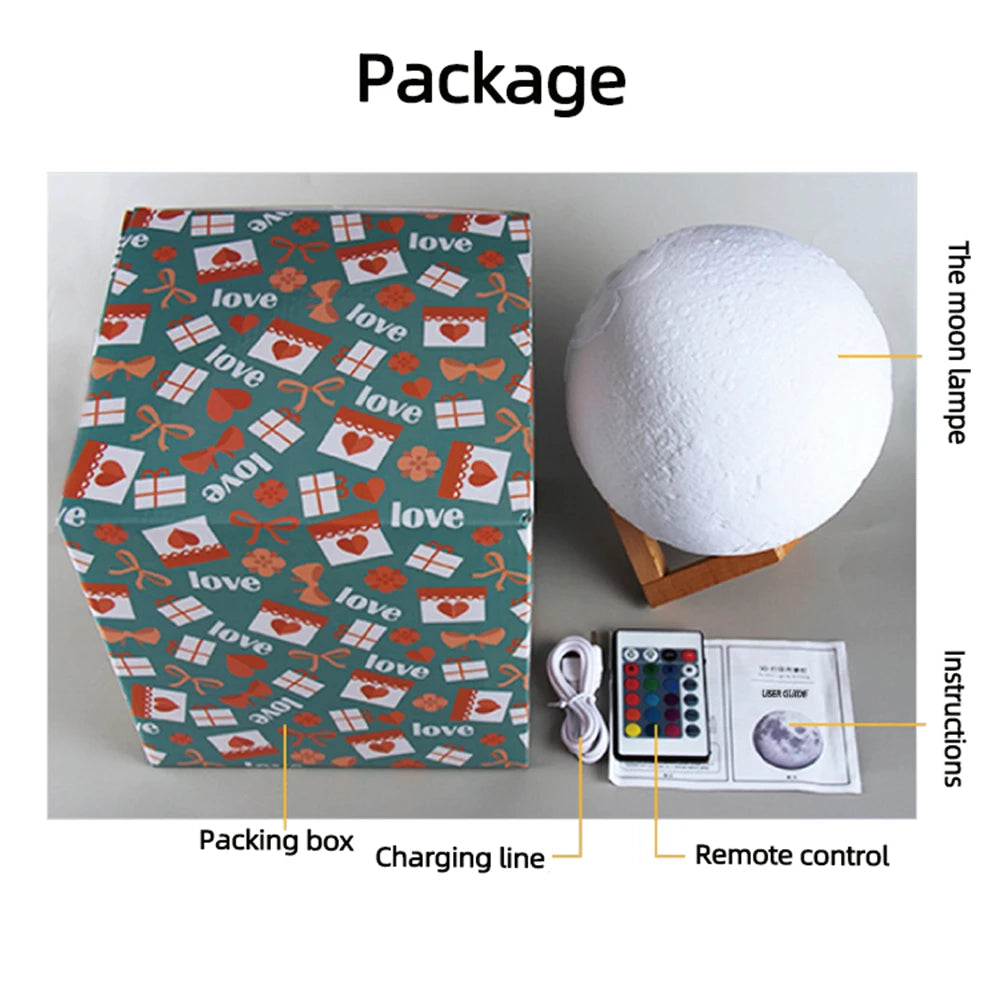 Personalized 3D Moonlight Night Light