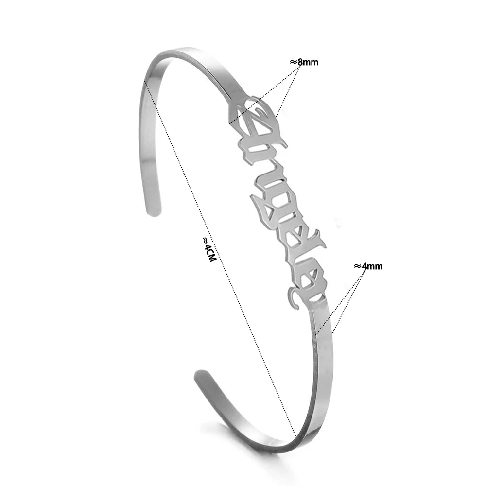 Custom Name Baby ID Bracelet - Children’s Personalized Cuff Bangles