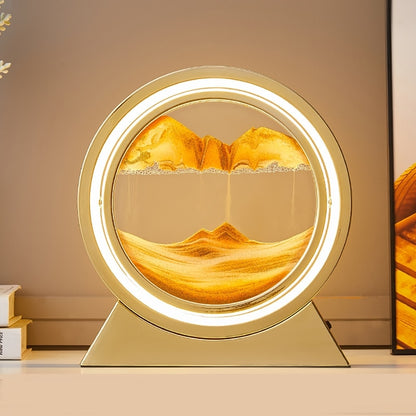 3D Hourglass LED Lamp Quicksand Moving Rotating Art