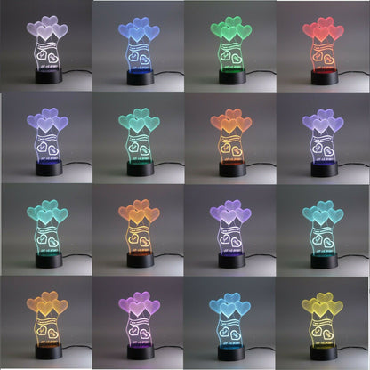 Personalized Night Light Custom Photos Lamp Text -Wedding Anniversary Birthday - Mother's Father's Day Gift