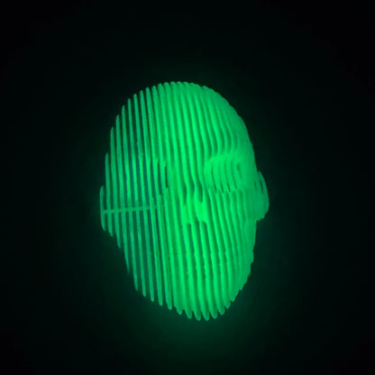 3D Printed Luminous Quantum Skull Ornament