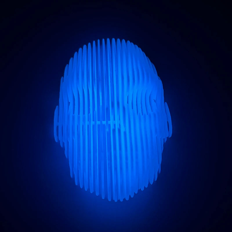 3D Printed Luminous Quantum Skull Ornament