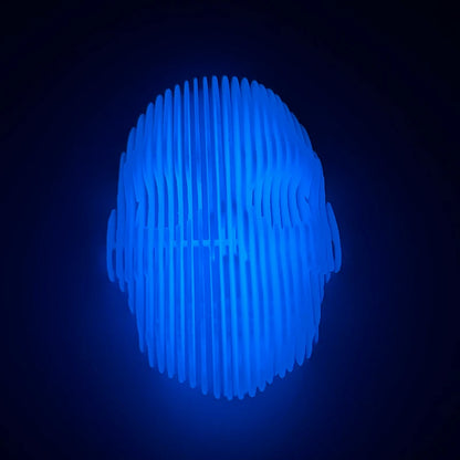 3D Printed Luminous Quantum Skull Ornament