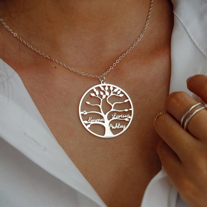 Family Tree Necklace - Custom Family Name Necklace