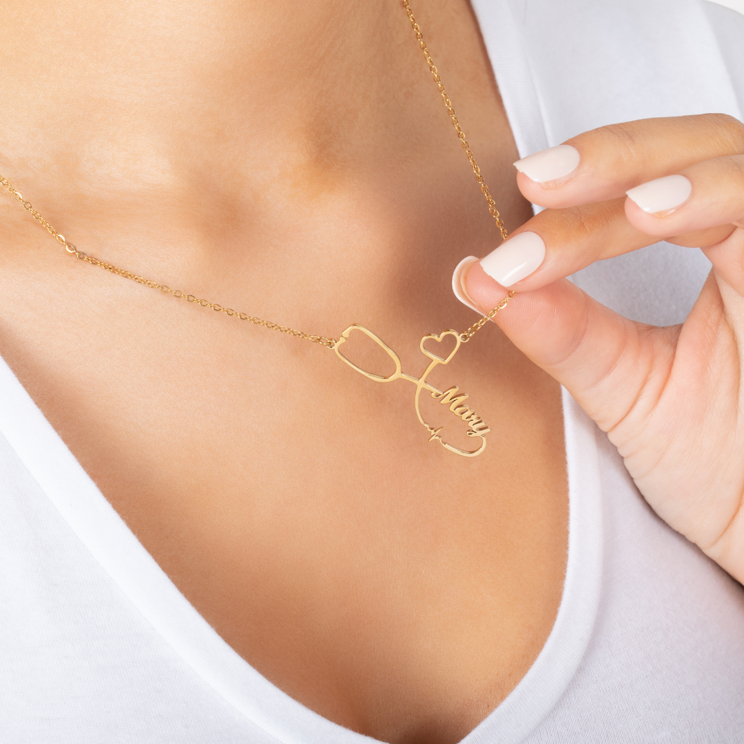 Stethoscope Name Necklace 🩺
