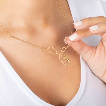 Stethoscope Name Necklace 🩺