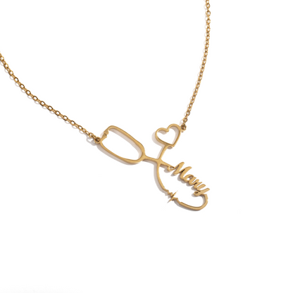 Stethoscope Name Necklace 🩺
