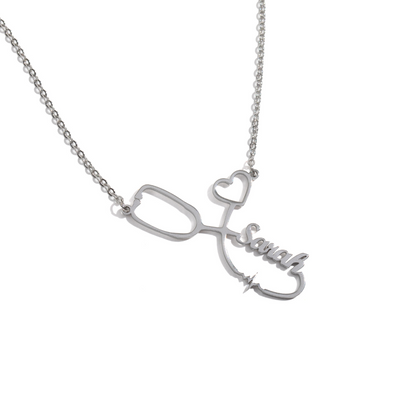 Stethoscope Name Necklace 🩺