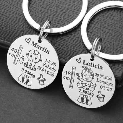 Keychain Name Birth Weight Height For Newborn