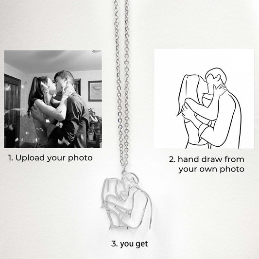 Custom Line Drawing Necklace