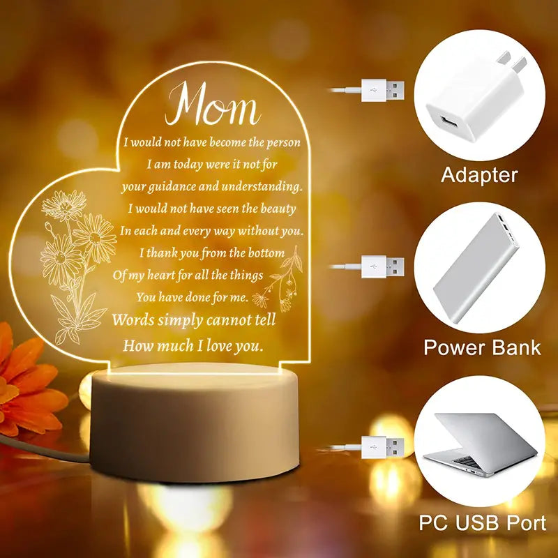 Acrylic Night Lamp Gifts For Mom