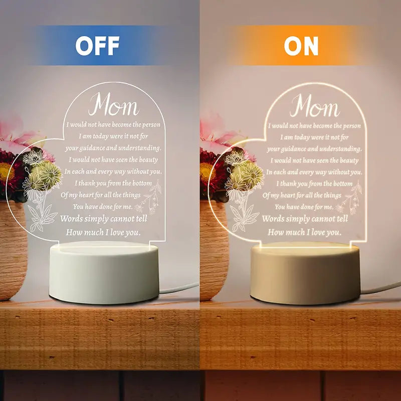 Acrylic Night Lamp Gifts For Mom