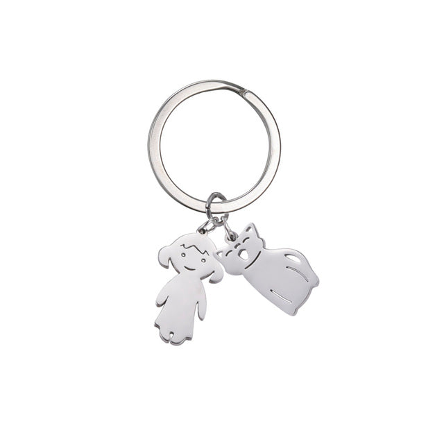 Custom Name Keychain: Personalized Gift for Family, Parents, and Pet Lovers