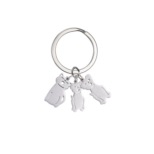 Custom Name Keychain: Personalized Gift for Family, Parents, and Pet Lovers