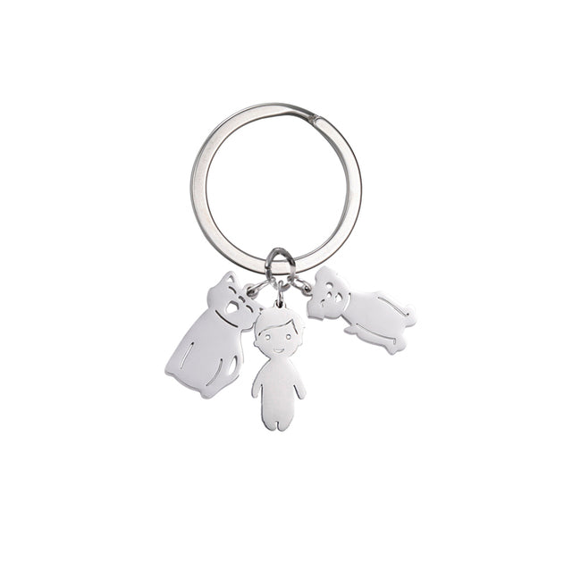 Custom Name Keychain: Personalized Gift for Family, Parents, and Pet Lovers