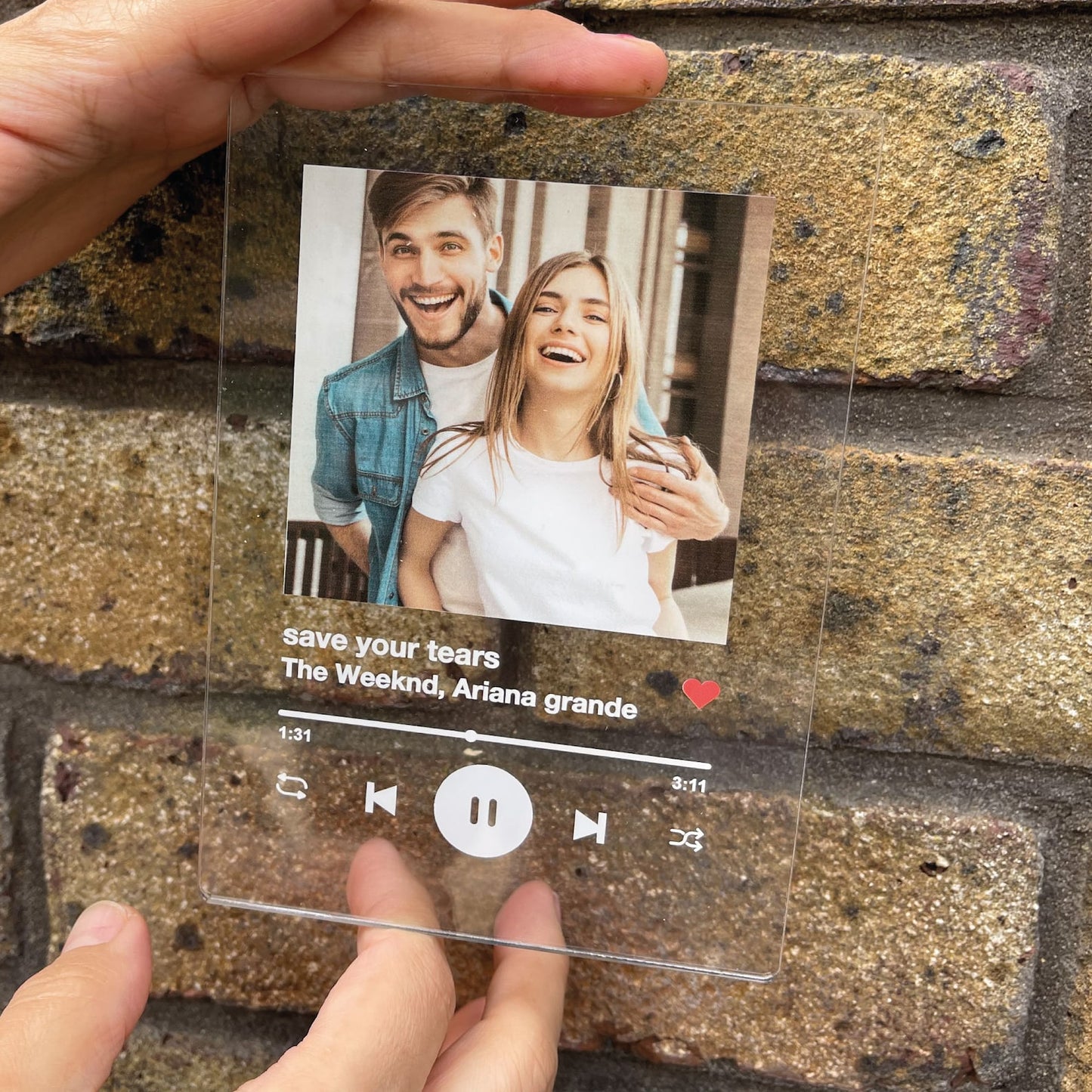Personalised Song Plaque With Stand Any Photo / Song Any